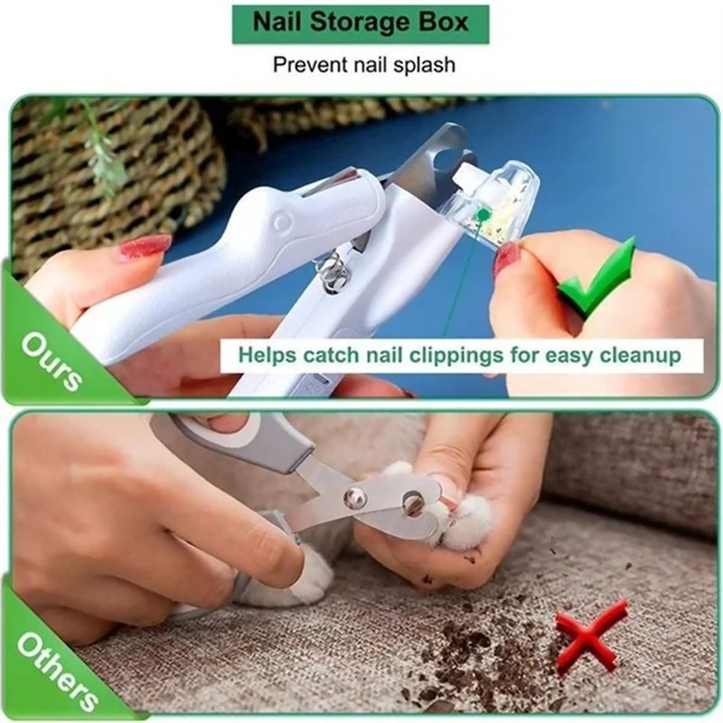 Pet Nail Clippers With LED Light Dogs Cat Nail Scissors Professional Trimmer Tool Care Grooming Supplies - Image 5