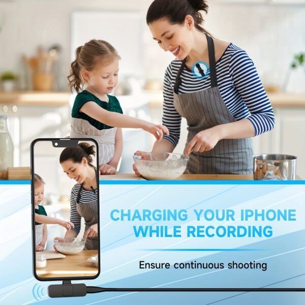 Wireless Lavalier Lapel Microphone For IPhone IPad Professional Wireless Clip Mic - Cordless Omnidirectional Condenser Recording Mic For Interview Video Podcast Vlog YouTube - Image 9