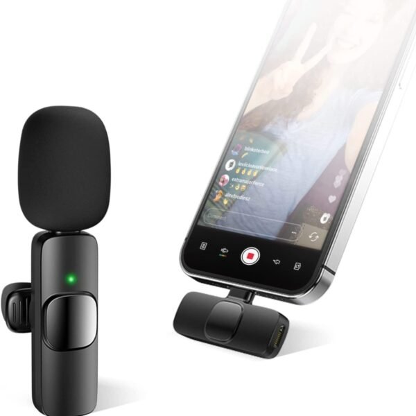 Wireless Lavalier Lapel Microphone For IPhone IPad Professional Wireless Clip Mic - Cordless Omnidirectional Condenser Recording Mic For Interview Video Podcast Vlog YouTube - Image 4