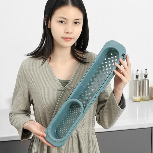 Telescopic Sink Rack Soap Sponge Holder Kitchen Sinks Organizer Adjustable Sinks Drainer Rack Storage Basket Kitchen Accessories - Image 6