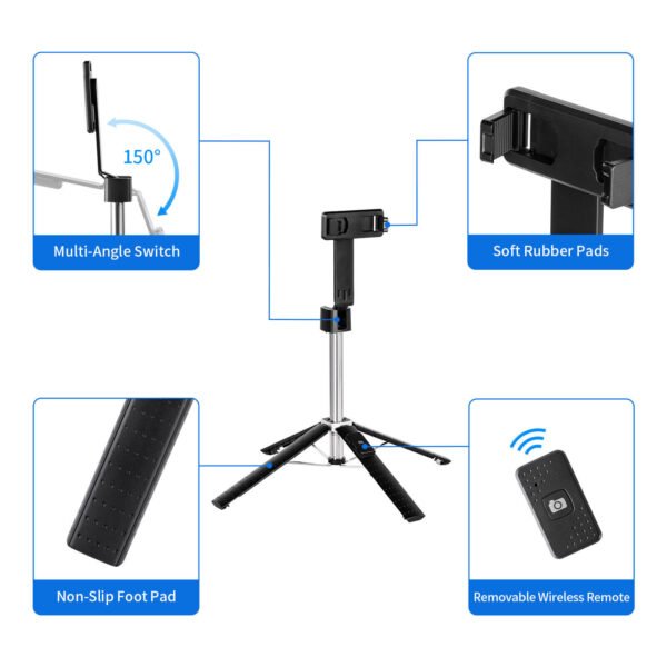 Selfie Stick Bluetooth Remote Phone Holder Tripod Stand For  Universal - Image 6