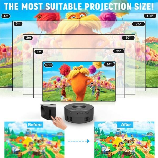 Smart Projector WiFi Portable 1080P Home Theater Video LED Mini Projector For Home Theaters Media Player - Image 10