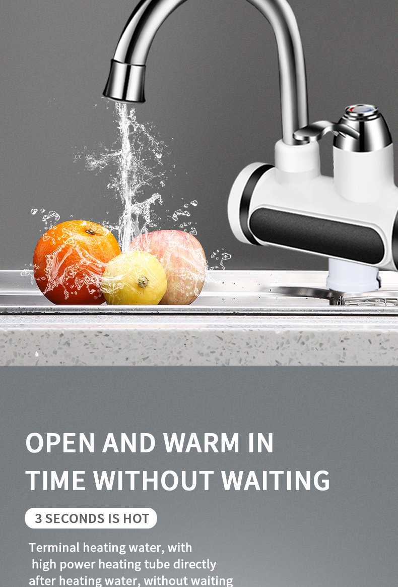 Kitchen Electric Water Tap Water Heater Temperature Display Cold Heating Faucet Hot Water Faucet Heater - Image 3