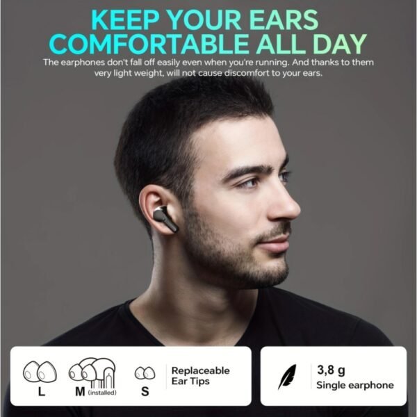 Wireless Bluetooth Headphones With Touch Control Function And Built-in Noise-canceling Microphones - Image 5