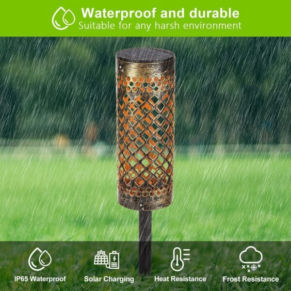 Metal Solar-powered Lawn Lamps Courtyard Decorative Waterproof - Image 5