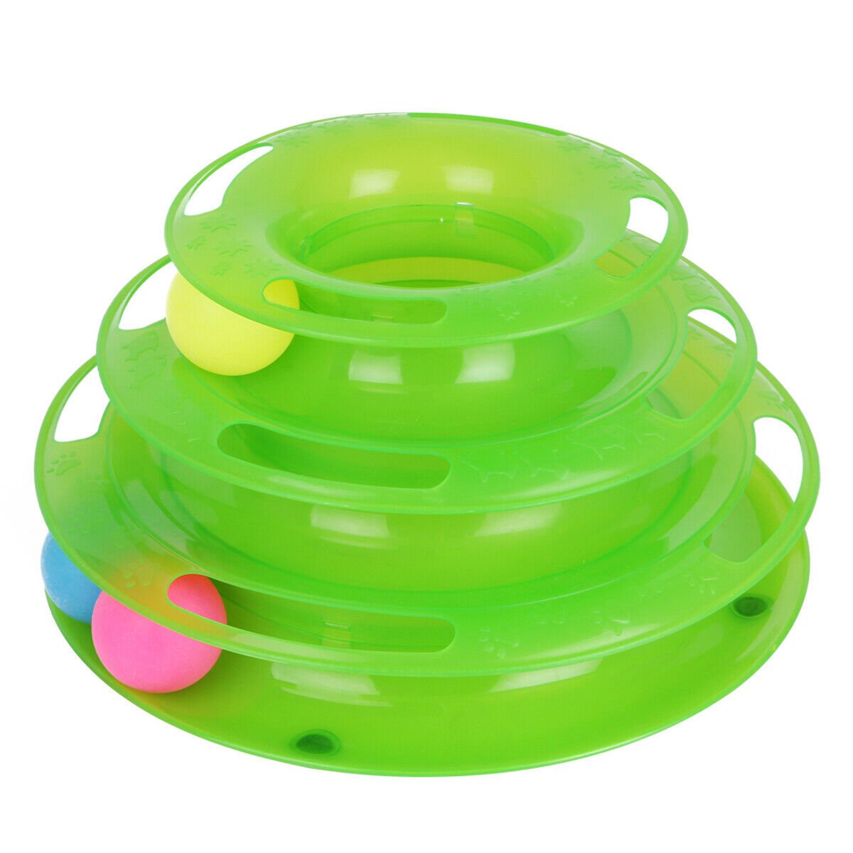 Pet Cat Crazy Ball Disk Interactive Toys Amusement Plate Trilaminar Funny Toy - Image 4