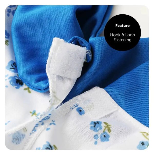 Girls Bookworm Costume - Blue Floral Dress, Red Headband & Bow Hairclip - World Book Day & School Book Week Fancy Dress - Image 3