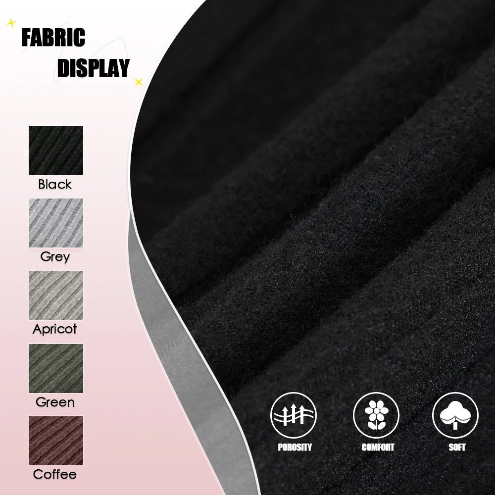 Mia Muse Women's Dresses Fall Winter Casual Plain Knitted Pullover Long Lantern Sleeve High Neck Mini A-Line Short Dresses - Image 4