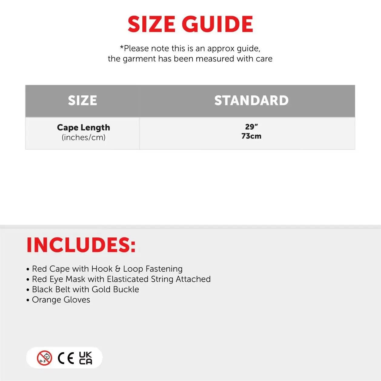 Kids Potato Superhero Costume - Red Cape, Eye Mask, Gloves & Black Belt - Childs World Book Day / Book Week Fancy Dress Costume - Image 5