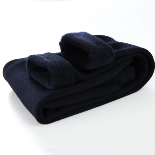Kids Boys Pants Autumn Winter Thicked Warm Girls Leggings Solid color Children's Pant - Image 5