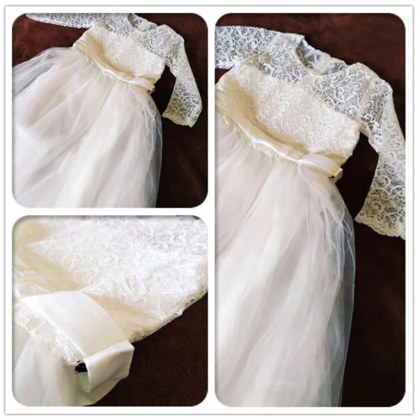 Long Formal Bridesmaid Teens Girls Dress Lace Children Costume Princess Party Flower Kids Clothes Wedding Evening 10 12 Vestidos - Image 2