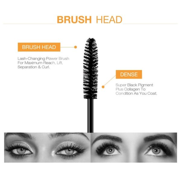 2pcs/set 4D Mascara Beauty Makeup Curling Black Lash Eyelash Extension Waterproof Liquid Volume Mascara Long-wearing Cosmetic - Image 3