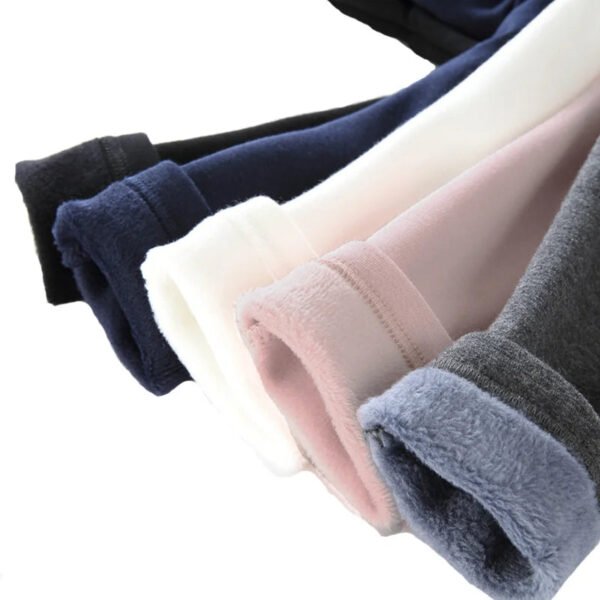 Kids Boys Pants Autumn Winter Thicked Warm Girls Leggings Solid color Children's Pant - Image 3
