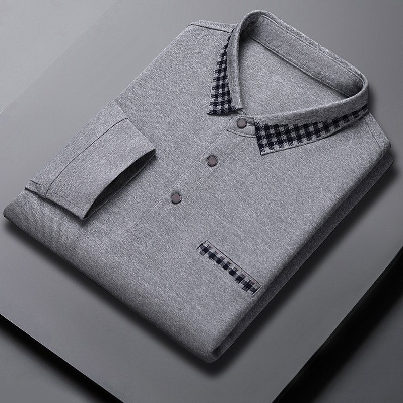 Solid Color Casual Dad Long-t-shirt - Image 10