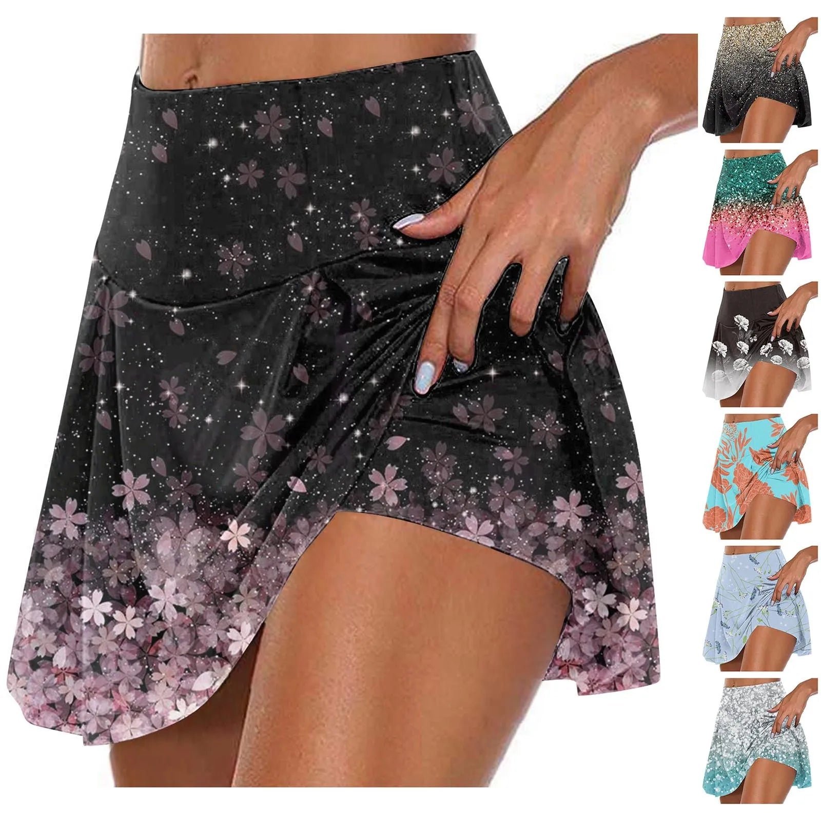 Women'S Athletic Stretchy Pleated Tennis Skirts Run Yoga Inner Shorts Elastic Sports Golf Skorts Vestidos Para Mujer Ropa Mujer - Image 2