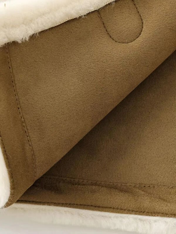 TRZA-Thick Warm Faux Fur Jacket for Women, Long Sleeve Coat, Front Toggle, Female Outerwear, Chic Tops, Fashion - Image 6