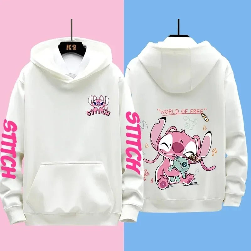 Miniso Funny Anime Autum Winter Men Women Hoodie Children Clothe Kid Girl Boy Lilo and Stitch Sweatshirt Manga Hoody Baby Casual - Image 2