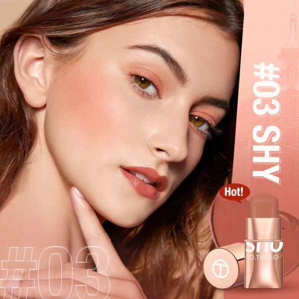 O.TWO.O Lipstick Blush Stick 3-in-1 Eyes Cheek and Lip Tint Buildable Waterproof Lightweight Cream Multi Stick Makeup for Women - Image 2