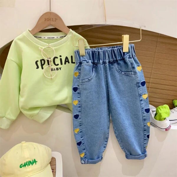 Ambroidered Flower Girl Jeans Baby Boy Kids Jeans Girl Pants Daduhey Wide Leg Pants Harem Trousers Clothes Bottoms - Image 4