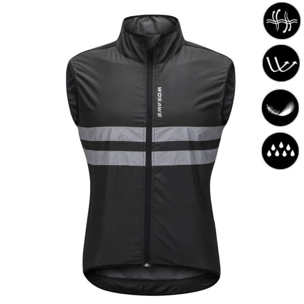WOSAWE Cycling Windbreaker Men Packable Windproof Reflevtive Jacket Running Biking Hiking Riding Wind Coat MTB Bicycle Jersey - Image 12