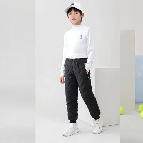 Children's Cotton Pants Winter Boys Thickened Trousers Teen Boys Cotton Lamb Wool Warm Cotton Pants Boys' Plush Casual Pants - Image 3