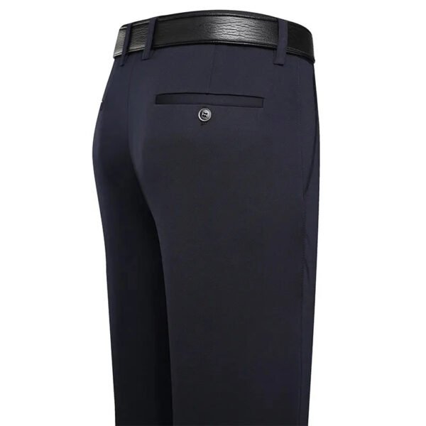 Men's Trousers Summer Thin Business Casual Pants Classic Solid Color Elastic Comfortable Loose Straight Brand Men's Wear - Image 5