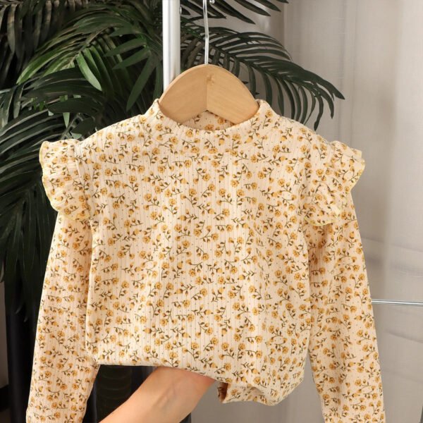 Kids Long Sleeved Undershirt Girls Cute Floral Dots T-shirt 2-10T Children Boys Sweet Tops Bottoming Shirt  t shirt for kids boy - Image 9