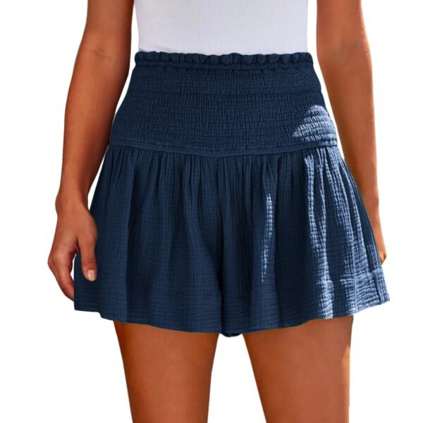 Ladies Casual Large Solid Color Breathable Fashion Wide Leg Shorts Shorts for Women Women's Shorts Summer Womens Shorts Elegant - Image 5