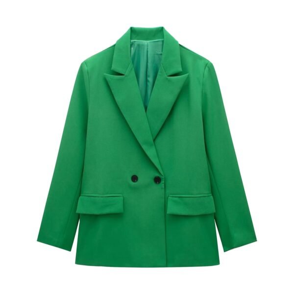 KUCLUT 2024 Spring and Autumn New Women's Solid Color Double breasted Loose Suit Coat for Women - Image 10
