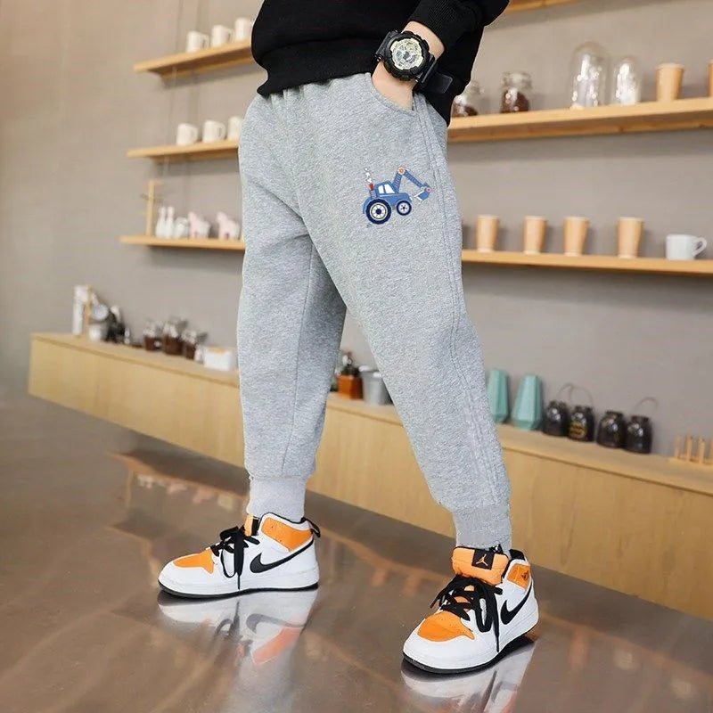 2024 Spring Children Trousers for Boys Kids Cotton Low/Full Battery Casual Sport Long Pants Sweatpants 3 to 14 Years Kids - Image 9