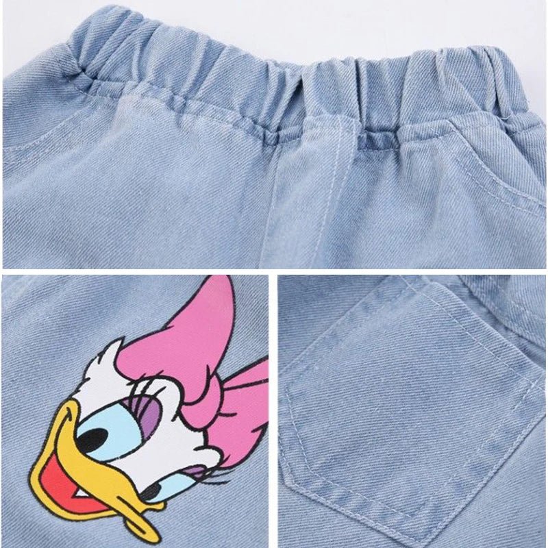Spring Summer Children Cartoon Daisy Jeans Thin Baby Girls Loose Denim Pants Kids Fashion Casual Trousers for 2-6 Years - Image 5