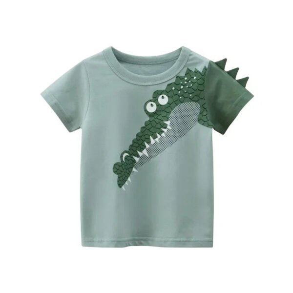 2025 Summer Children 3D Cartoon T-shirt for Boy Animal Printing Dinosaur Shark Boys T Shirt Girls Tops Tees Cartoon Kids Clothes - Image 21