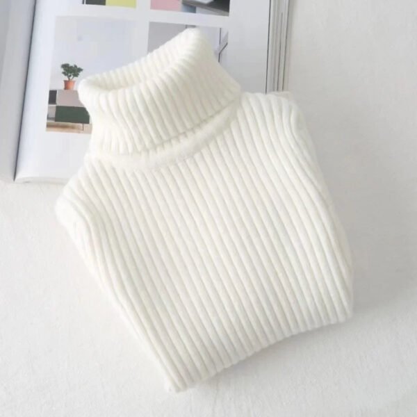 Baby Girls Winter Turtleneck Knitted Sweaters Clothes 2024 Autumn Children Boys Pullover Kids Knitwear - Image 7