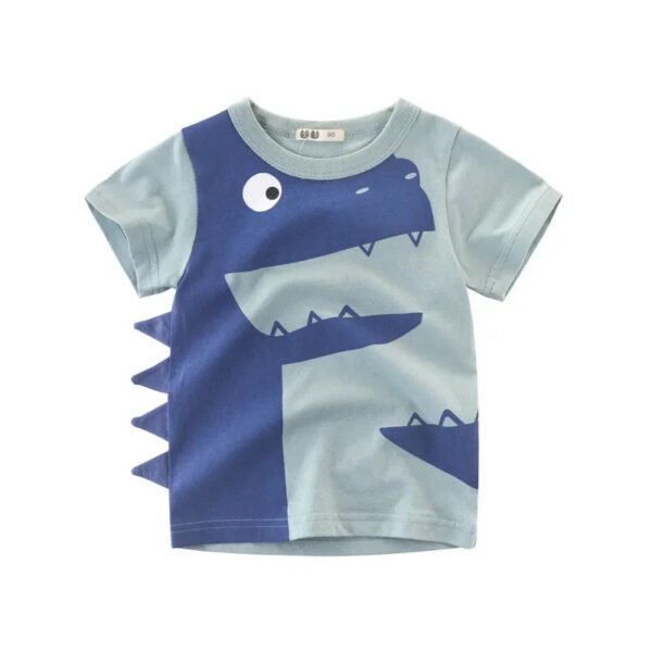2025 Summer Children 3D Cartoon T-shirt for Boy Animal Printing Dinosaur Shark Boys T Shirt Girls Tops Tees Cartoon Kids Clothes - Image 8