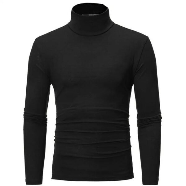 Autumn Winter Men's High Neck T-shirt Slim Fit Fashion High Elastic Long Sleeve Casual Breathable Apparel Pullover Thermal Tops - Image 7