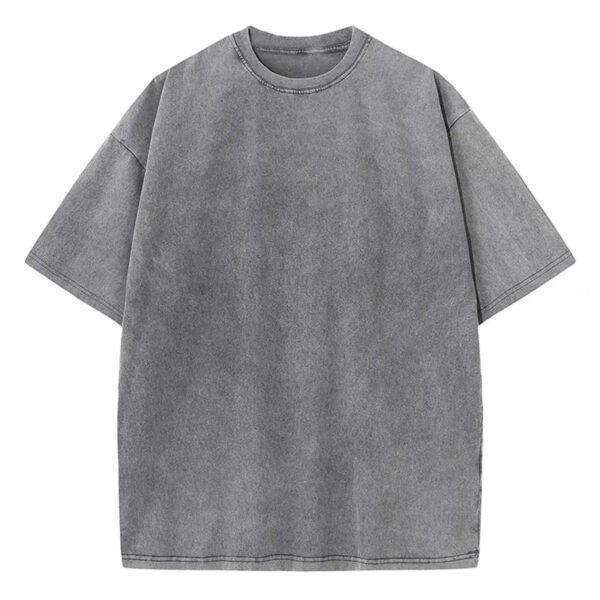 American Style Retro Heavyweight Solid Color Short Sleeved T-shirt Men Women Summer Street Trendy Washed Old Oversized Clothes - Image 11