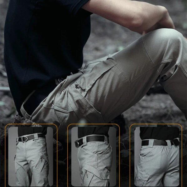 Men City Pants Cargo Trousers Multi-pocket Waterproof Wear-resistant Casual Training Overalls  Fat Cargo Quick Dry Pants - Image 3