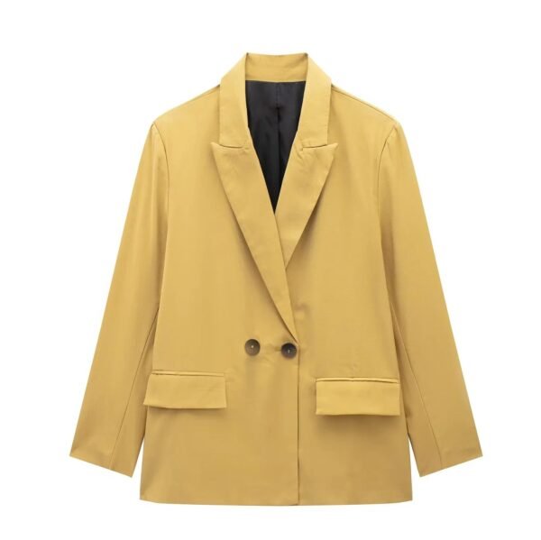 KUCLUT 2024 Spring and Autumn New Women's Solid Color Double breasted Loose Suit Coat for Women - Image 11