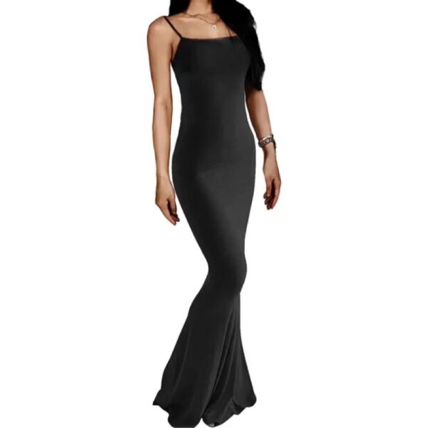 Casual Lounge Slip Long Dress Sexy Sleeveless Backless Bodycon Maxi Dresses - Image 2