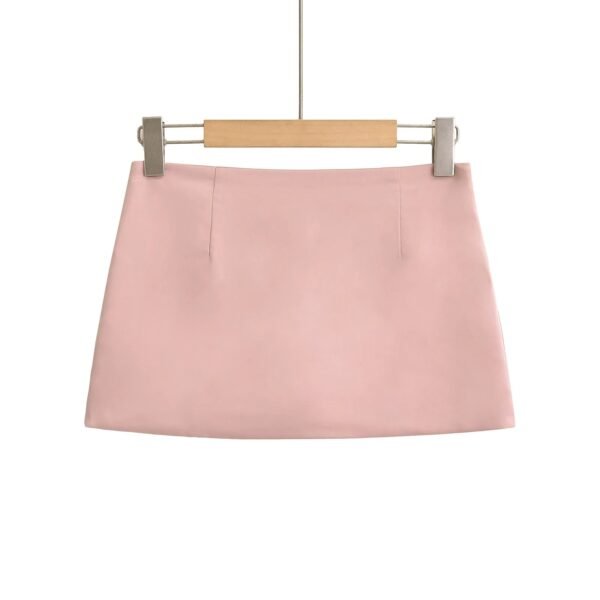 Black Mini Skirts Y2k Clothes Korean Fashion 2024 Summer Satin Skirts For Woman Low Rise Skirt Kawaii Pink Skirt With Shorts - Image 4