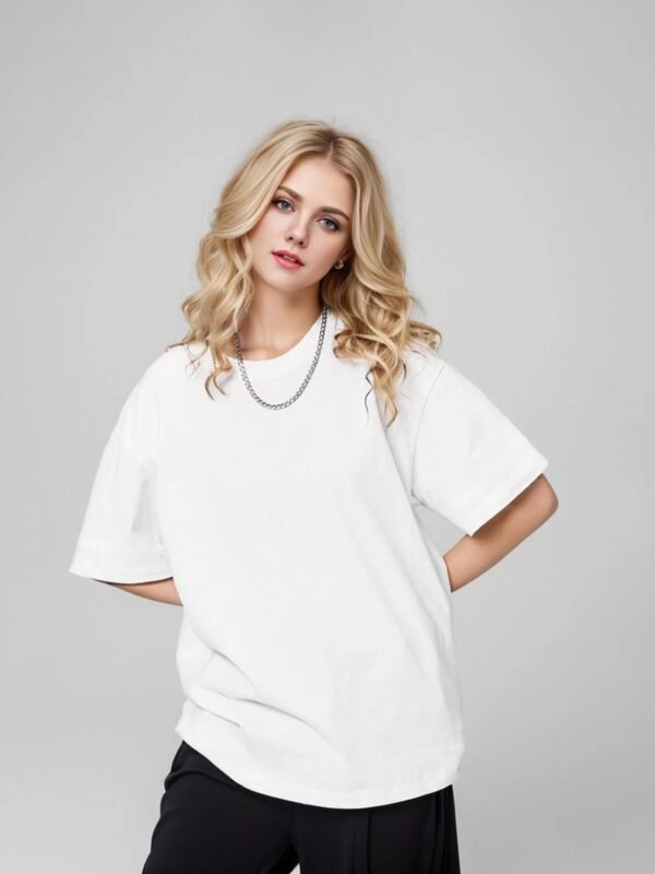 9.9oz 280gsm High Qualtity Oversized Heavy T-shirt for Men Short Sleeve Tee Cotton Solid Color Trend Leisure Green White Black - Image 6