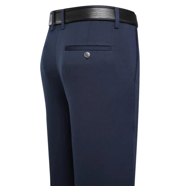 Men's Trousers Summer Thin Business Casual Pants Classic Solid Color Elastic Comfortable Loose Straight Brand Men's Wear - Image 3