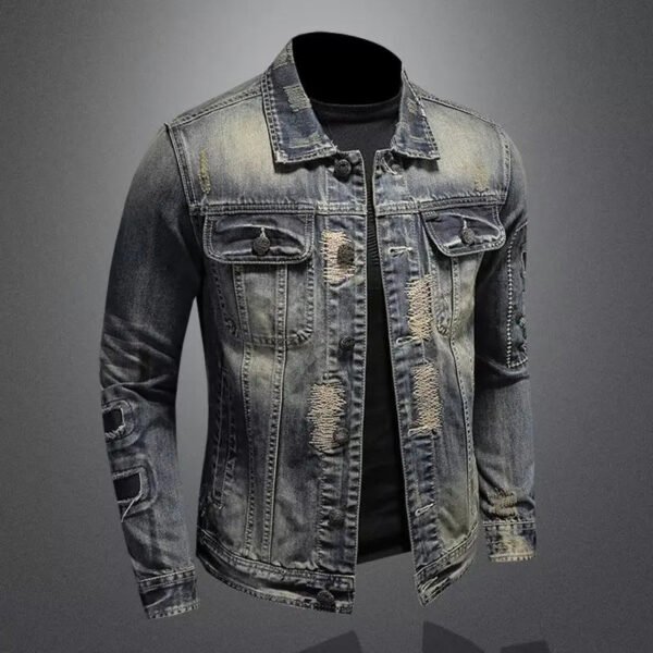 Autumn and Winter Coats for Men Spring and Fall Trends Plankton Denim Cargo Jacket Loose Casual Men's Coat Winter - Image 4