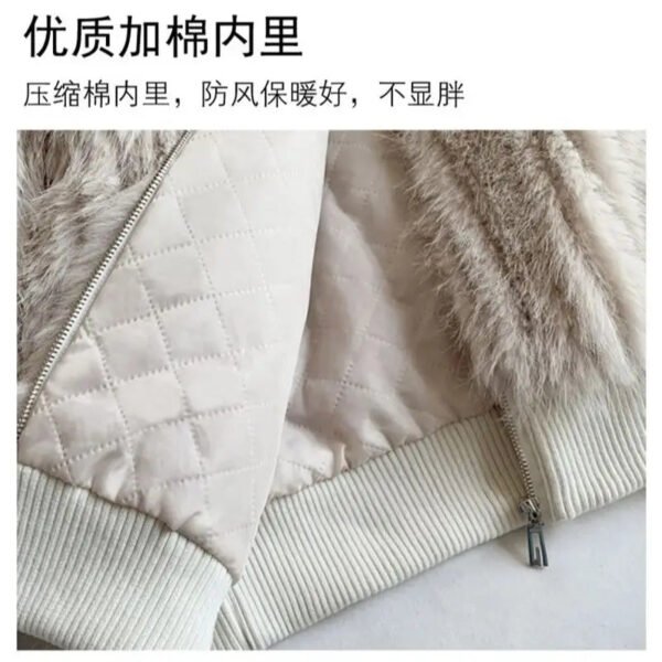 2025 Winter Lamb Wool Coat Women Medium and Long Length Coat Thickened and Velvet Lamb Wool Hooded Rabbit Hair Faux Fur Fur Coat - Image 6