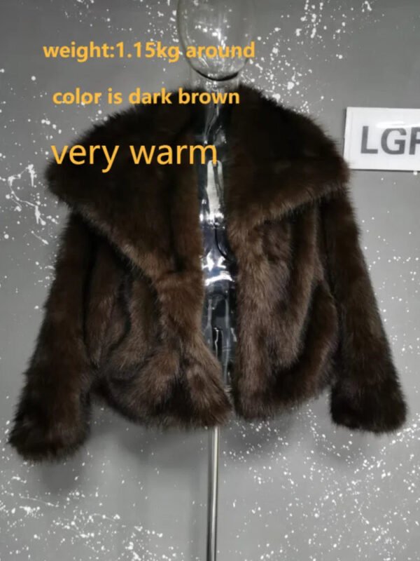 LGRQ 2025 new autumn and winter fashion women clothes turn-down collar fur full sleeves cardigan female coat tide WQ1004700 - Image 9