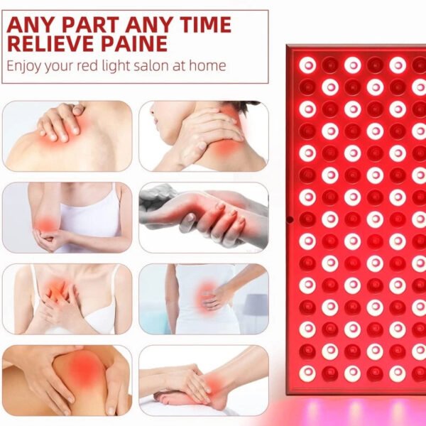 LED Red Light Therapy Panel Lamp for Facial Anti Aging Skin Care Beauty 225 LED Light Body Pain Relief Physical Therapy Tools - Image 3