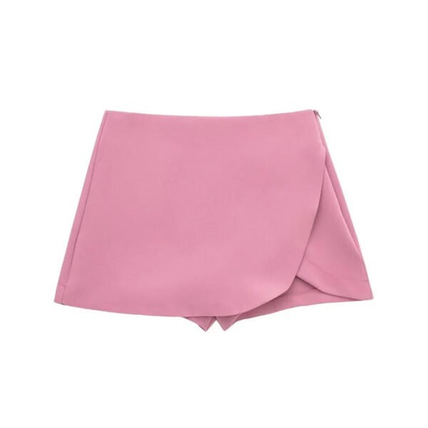 TRAF 2024 Black Mini Skirt Shorts Woman Fashion Asymmetric Skort For Women High Waist Short Skirts Woman Summer Casual Shorts - Image 7