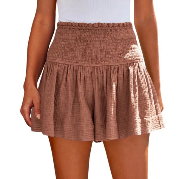Ladies Casual Large Solid Color Breathable Fashion Wide Leg Shorts Shorts for Women Women's Shorts Summer Womens Shorts Elegant - Image 2