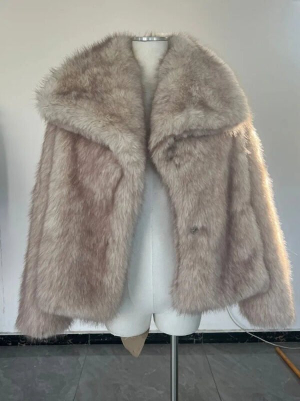 LGRQ 2025 new autumn and winter fashion women clothes turn-down collar fur full sleeves cardigan female coat tide WQ1004700 - Image 11