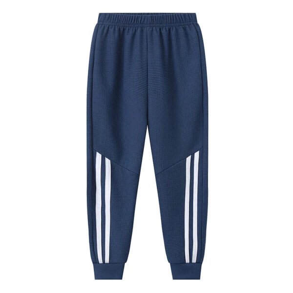 1/3 Pcs Children's Waffle Solid Color Sports Pants Boys Casual Joker Harun Pants Elastic Waist Running Pants Girls Fashion Pants - Image 3